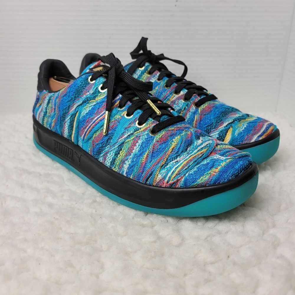 Coogi X Puma Sweater Men's Sneaker Size 9 California Atoll Blue Shoes  Good Cond